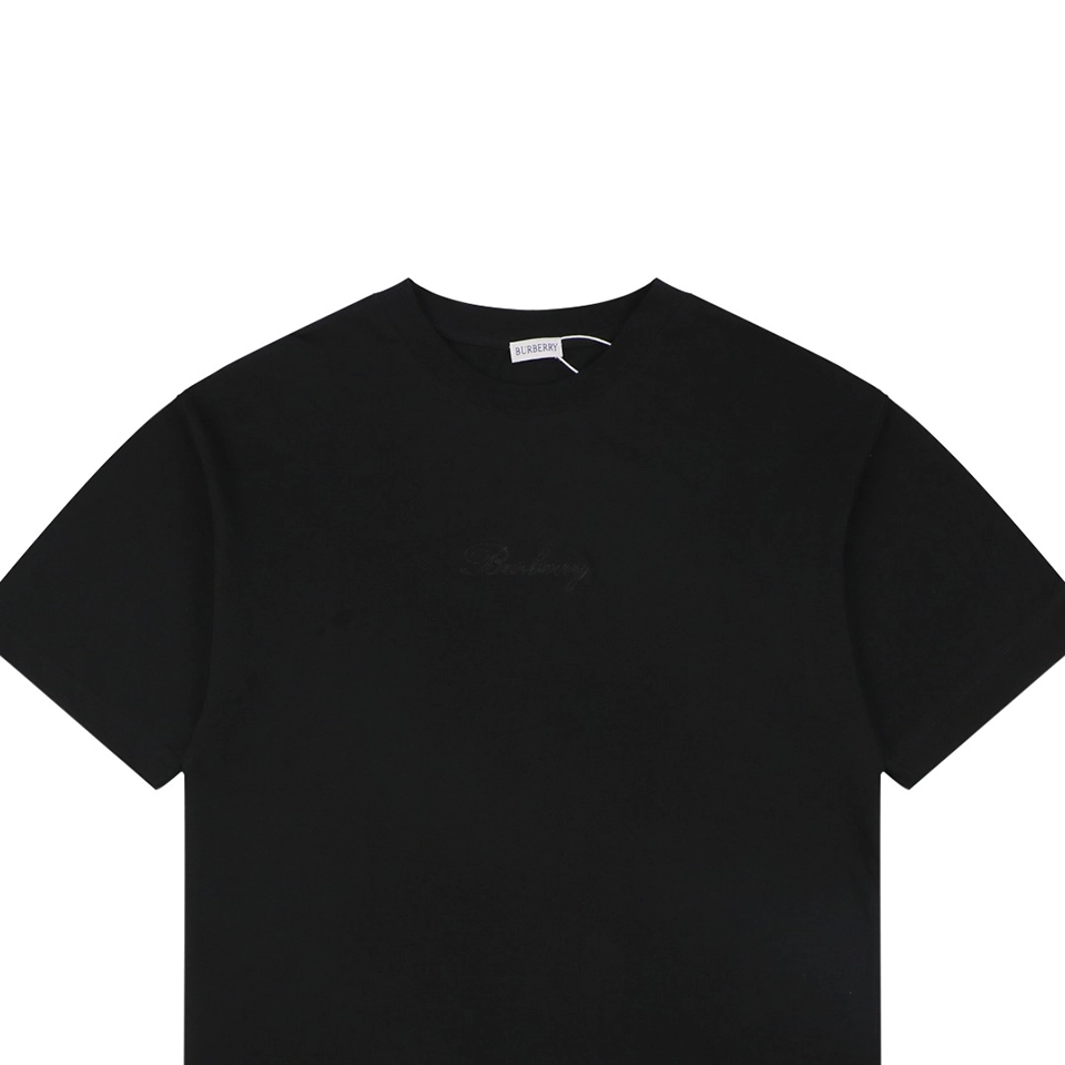 Burberry Cut-Out Check Logo T-Shirt Black