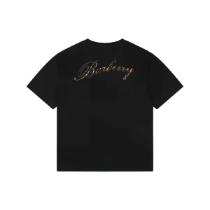 Burberry Cut-Out Check Logo T-Shirt Black back view