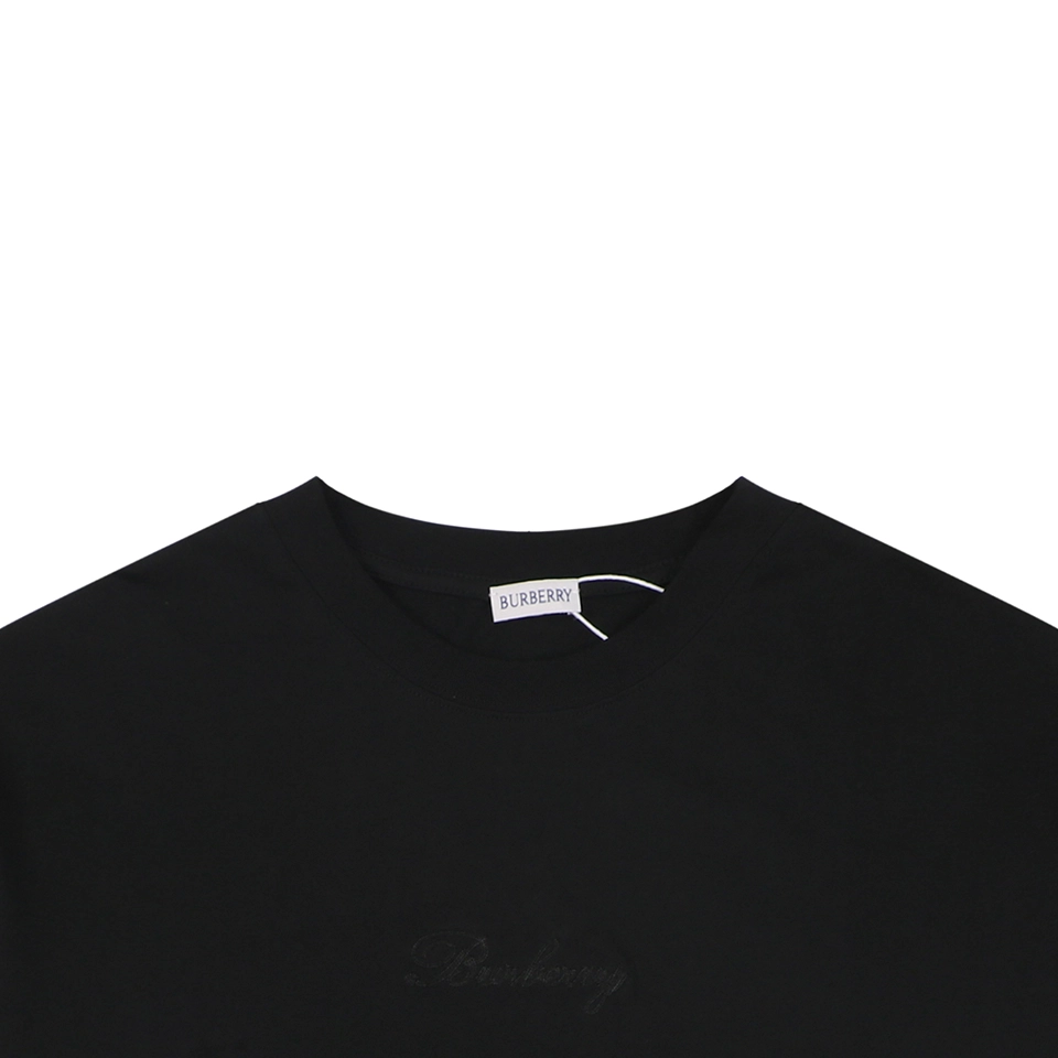 Burberry Cut-Out Check Logo T-Shirt Black
