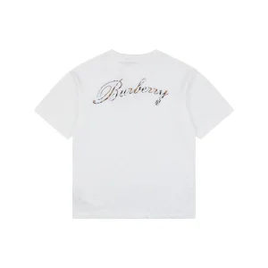 Burberry Cut-Out Check Logo T-Shirt White Back view