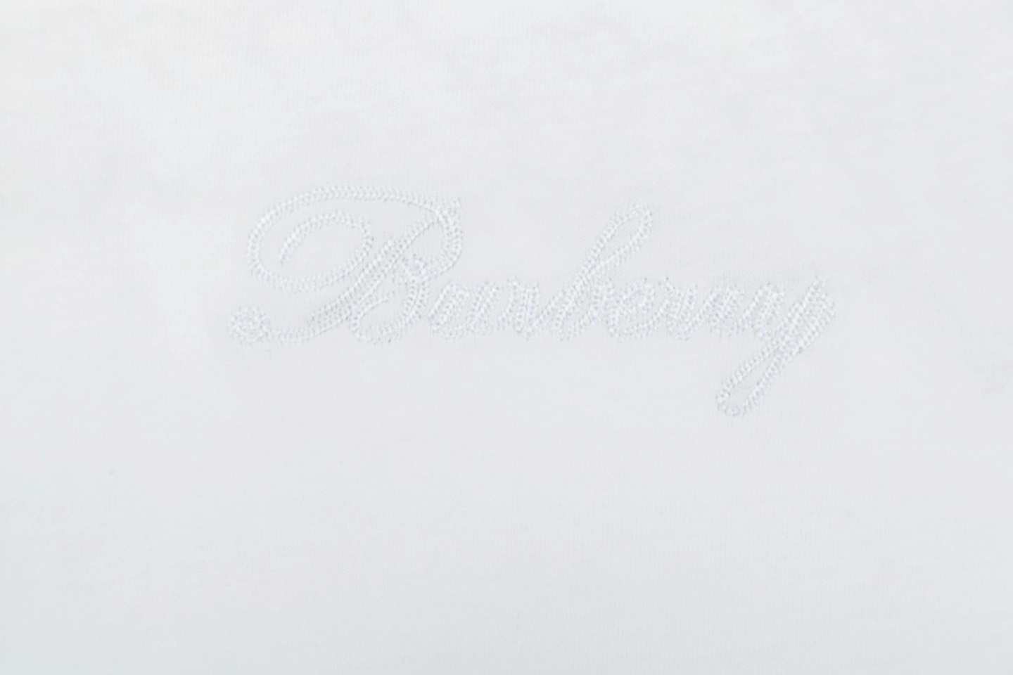 Burberry Cut-Out Check Logo T-Shirt White