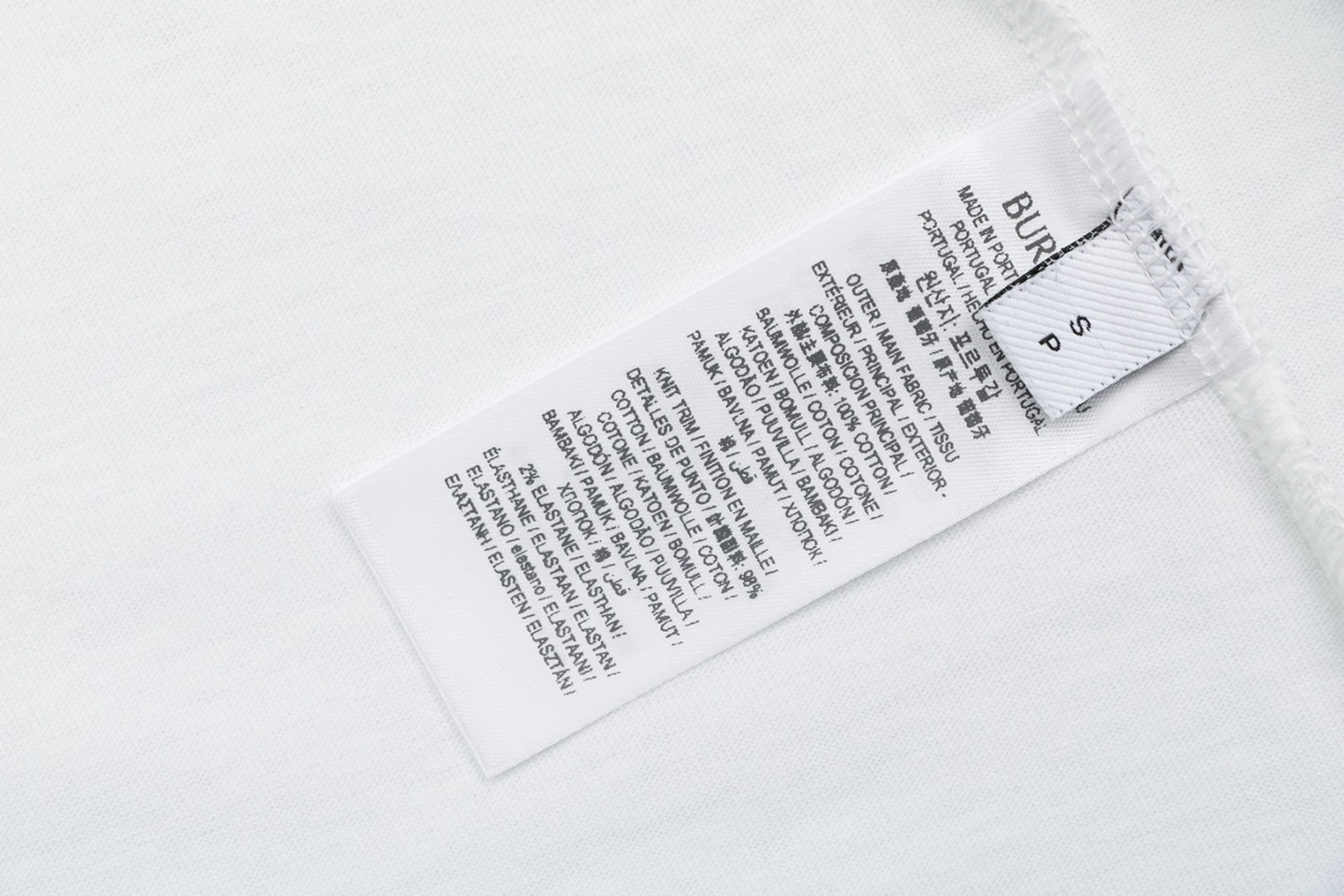Burberry Cut-Out Check Logo T-Shirt White Wash label