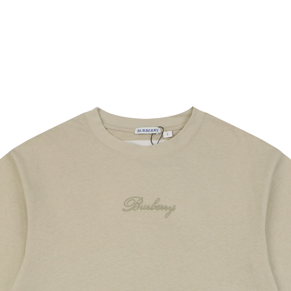 Burberry Cut-Out Check Script Logo T-Shirt