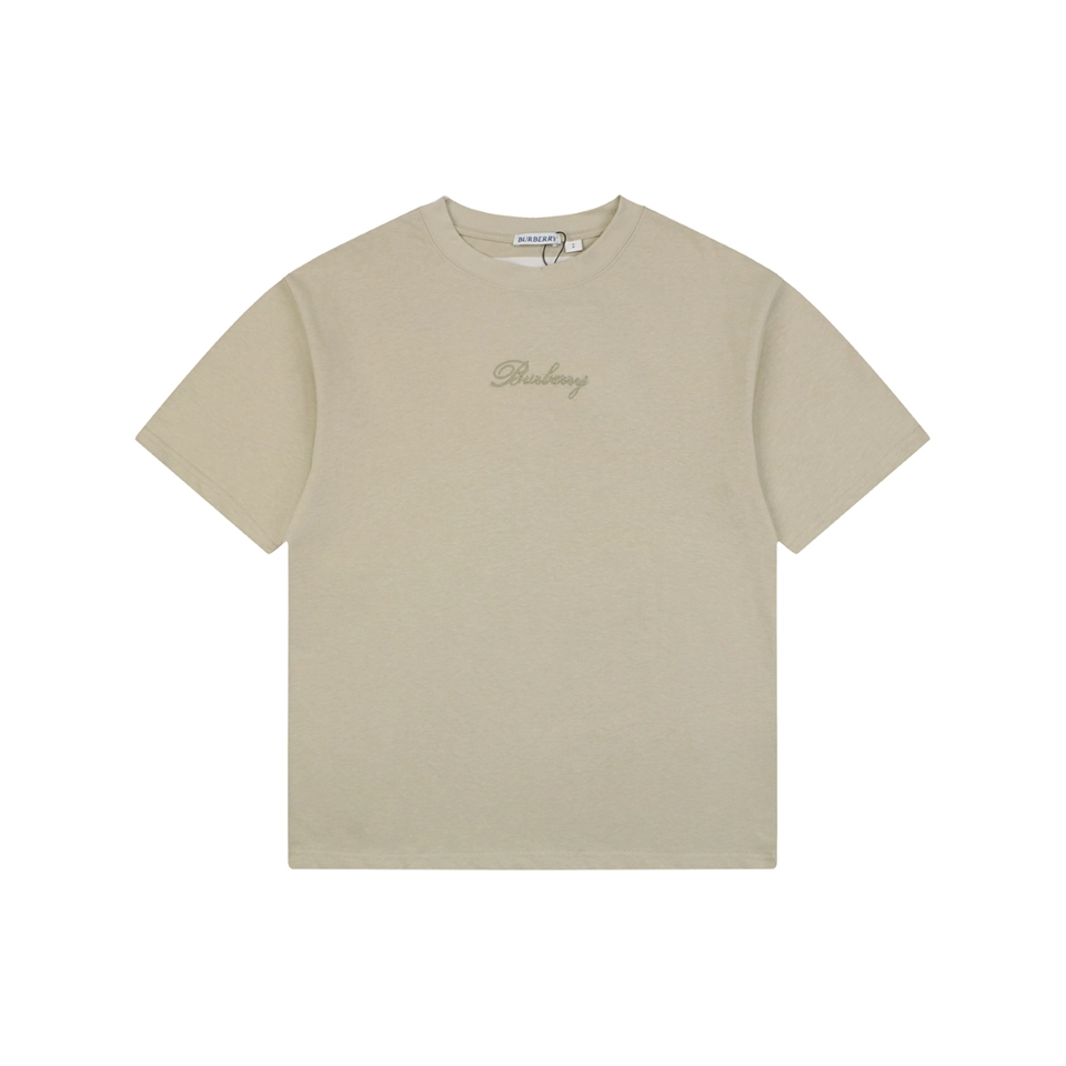 Burberry Cut-Out Check Script Logo T-Shirt Front view