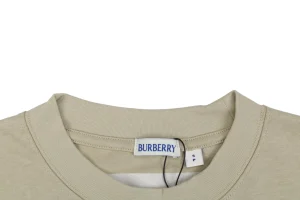 Burberry Cut-Out Check Script Logo T-Shirt Collar