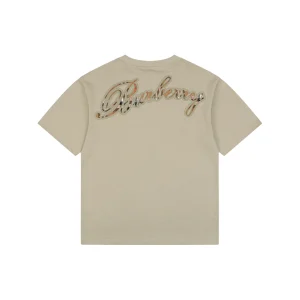Burberry Cut-Out Check Script Logo T-Shirt Back view