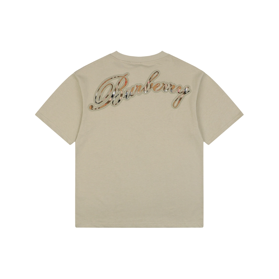 Burberry Cut-Out Check Script Logo T-Shirt Back view