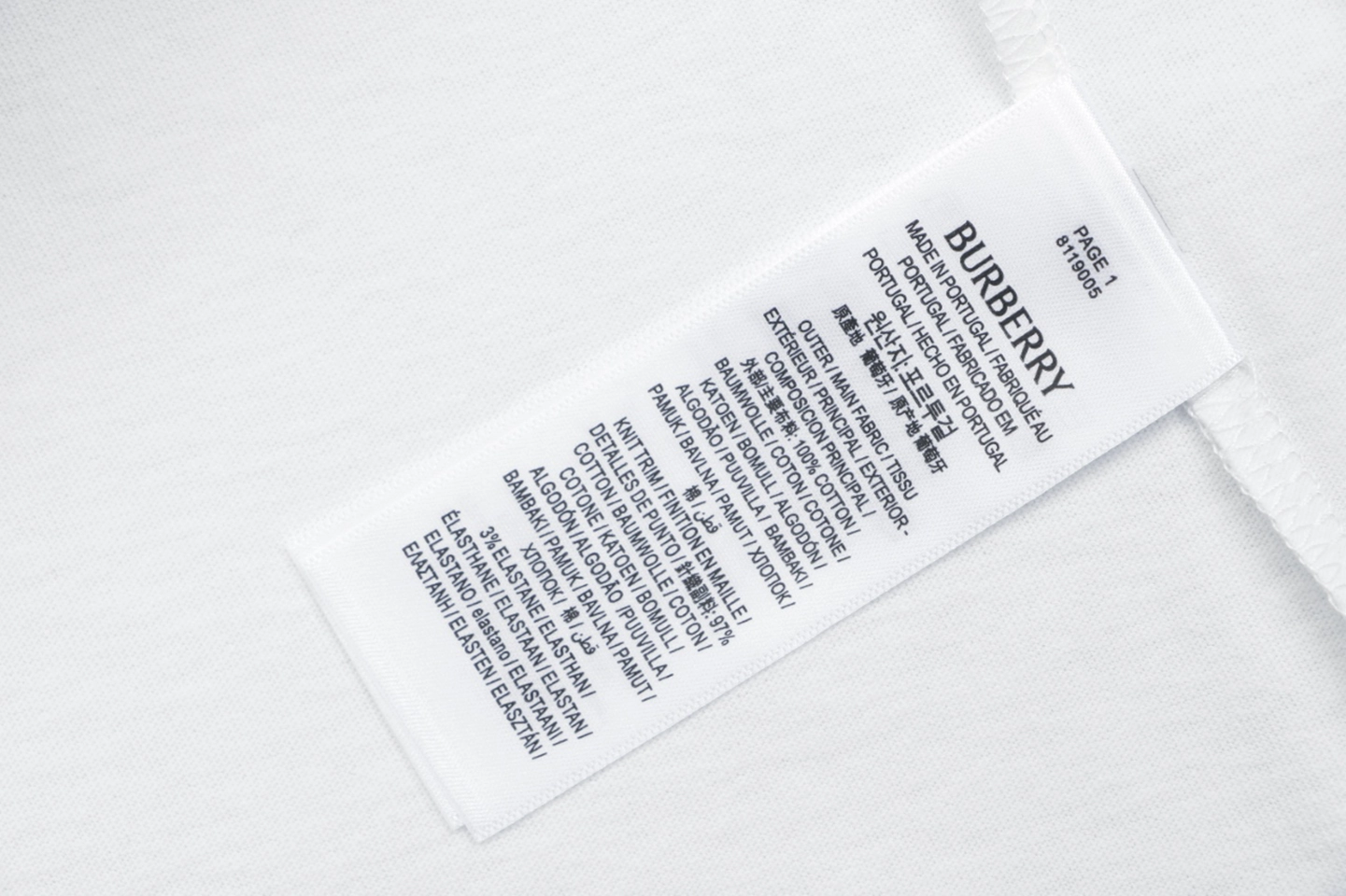 Burberry Equestrian Knight Embroidered Cotton T-Shirt White Wash label