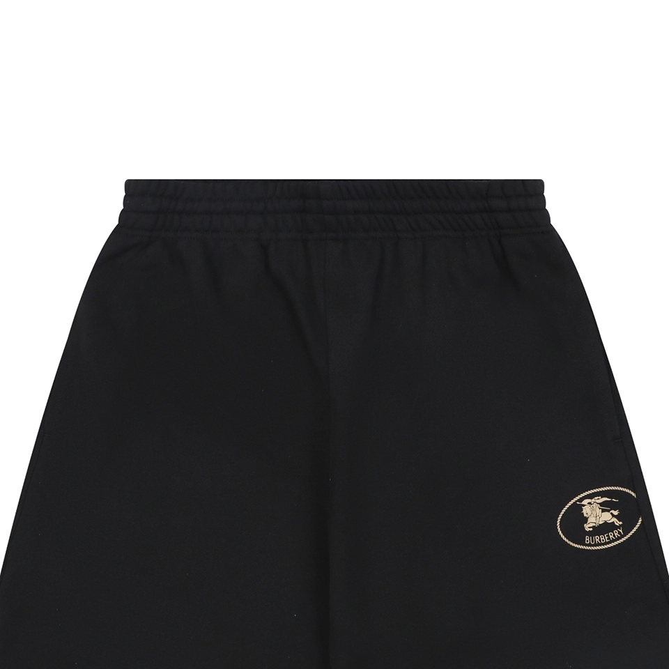 Burberry Equestrian Knight Logo Sweat Shorts Black