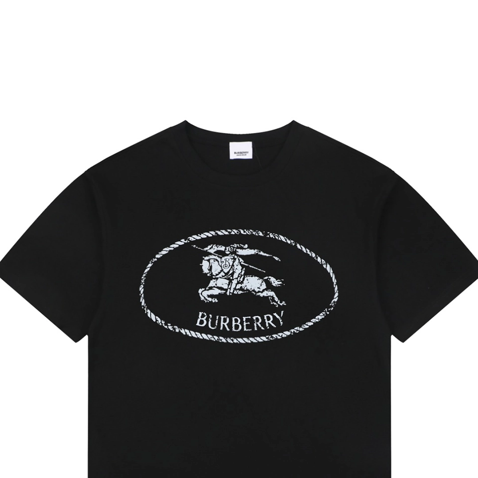Burberry Equestrian Knight Logo T-Shirt Black