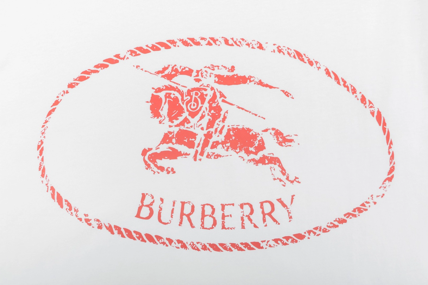 Burberry Equestrian Knight Logo T-Shirt White Front view