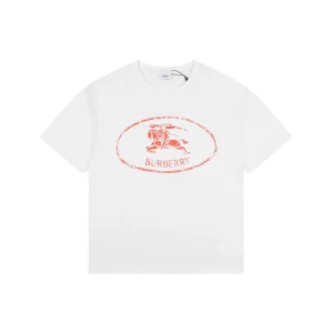 Burberry Equestrian Knight Logo T-Shirt White Front view