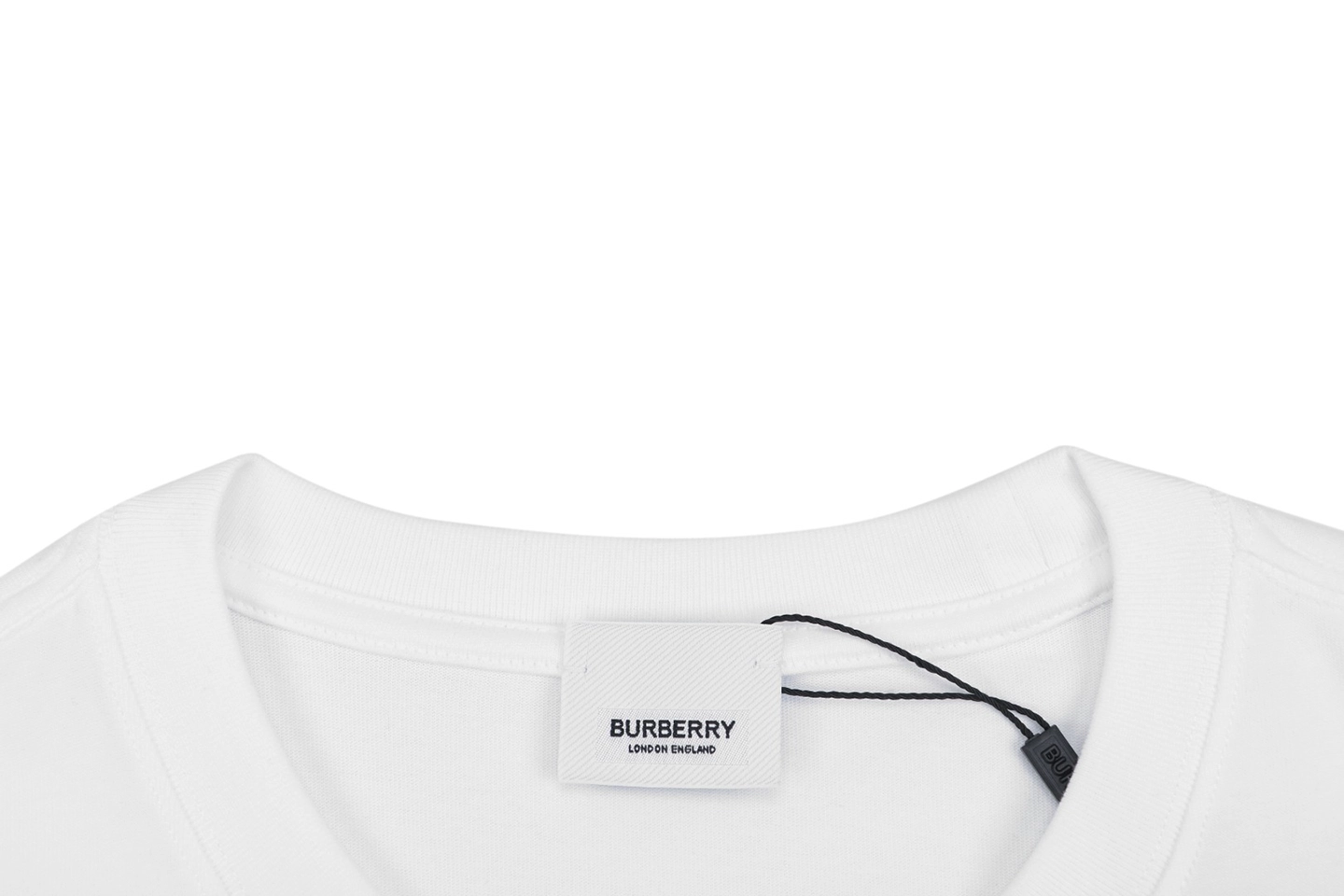 Burberry Equestrian Knight Logo T-Shirt White Collar