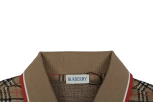 Burberry Vintage Check Jacquard Polo T-Shirt Collar