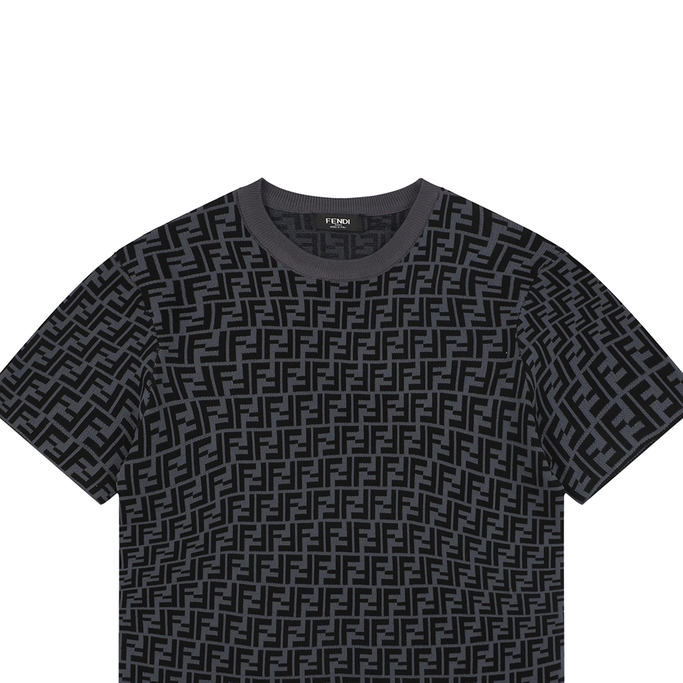 Fendi All-Over FF Jacquard Knit T-Shirt