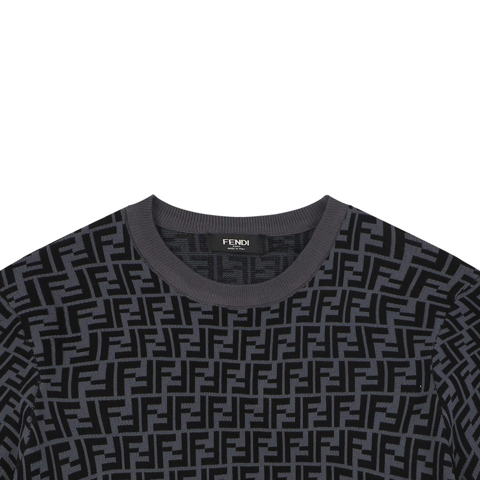 Fendi All-Over FF Jacquard Knit T-Shirt