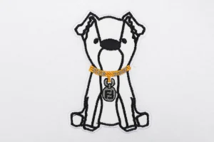 Fendi Embroidered Dog Patch T-Shirt Front Print
