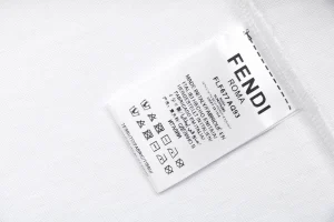 Fendi Embroidered Dog Patch T-Shirt Wash label