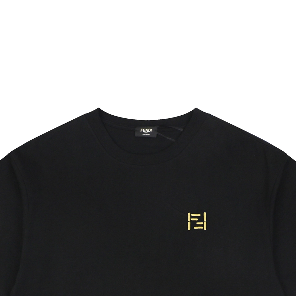 Fendi FF Mini Logo Embroidered T-Shirt