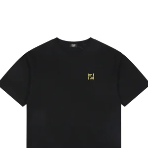 Fendi FF Mini Logo Embroidered T-Shirt