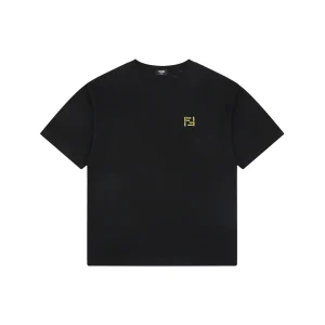 Fendi FF Mini Logo Embroidered T-Shirt Front view