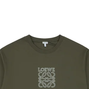 Loewe Anagram Embroidered T-Shirt Green