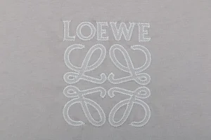 Loewe Anagram Embroidered T-Shirt Grey Front Brand