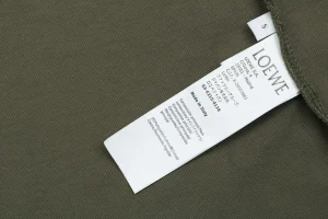 Loewe Anagram Embroidered T-Shirt Green Wash label