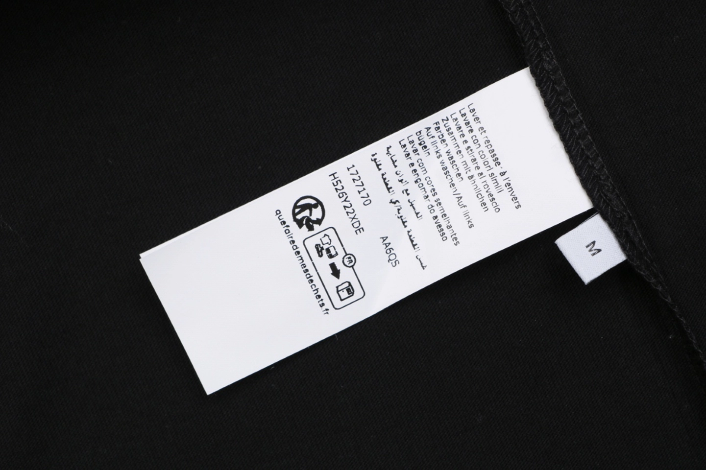 Loewe Logo Pocket Cotton T-Shirt Black Wash label