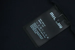 Miu Miu Layered Check Collar Polo Shirt Wash label