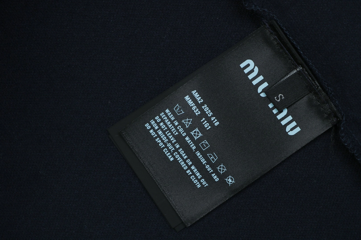 Miu Miu Layered Check Collar Polo Shirt Wash label