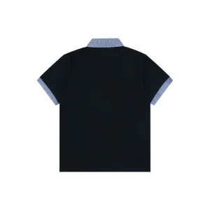 Miu Miu Layered Check Collar Polo Shirt Back view