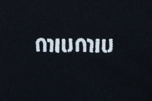 Miu Miu Layered Check Collar Polo Shirt Brand