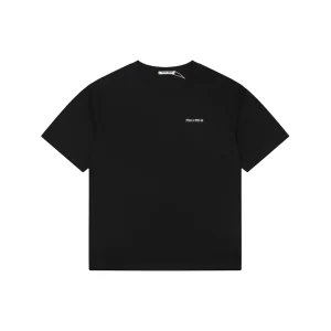 Miu Miu Mini Logo Embroidered T-Shirt Black Front view