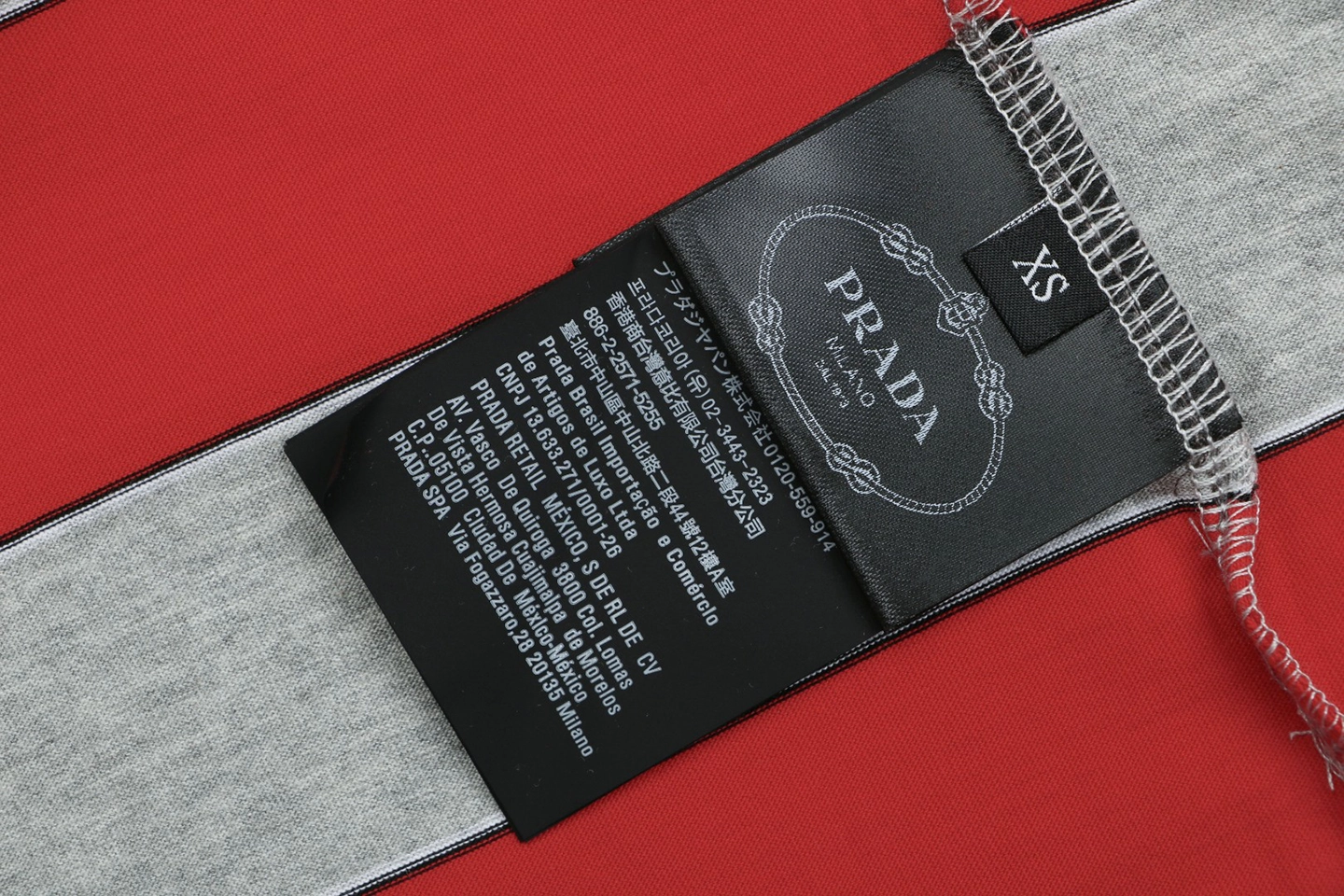 Miu Miu Striped Polo Shirt Wash label