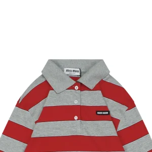 Miu Miu Striped Polo Shirt