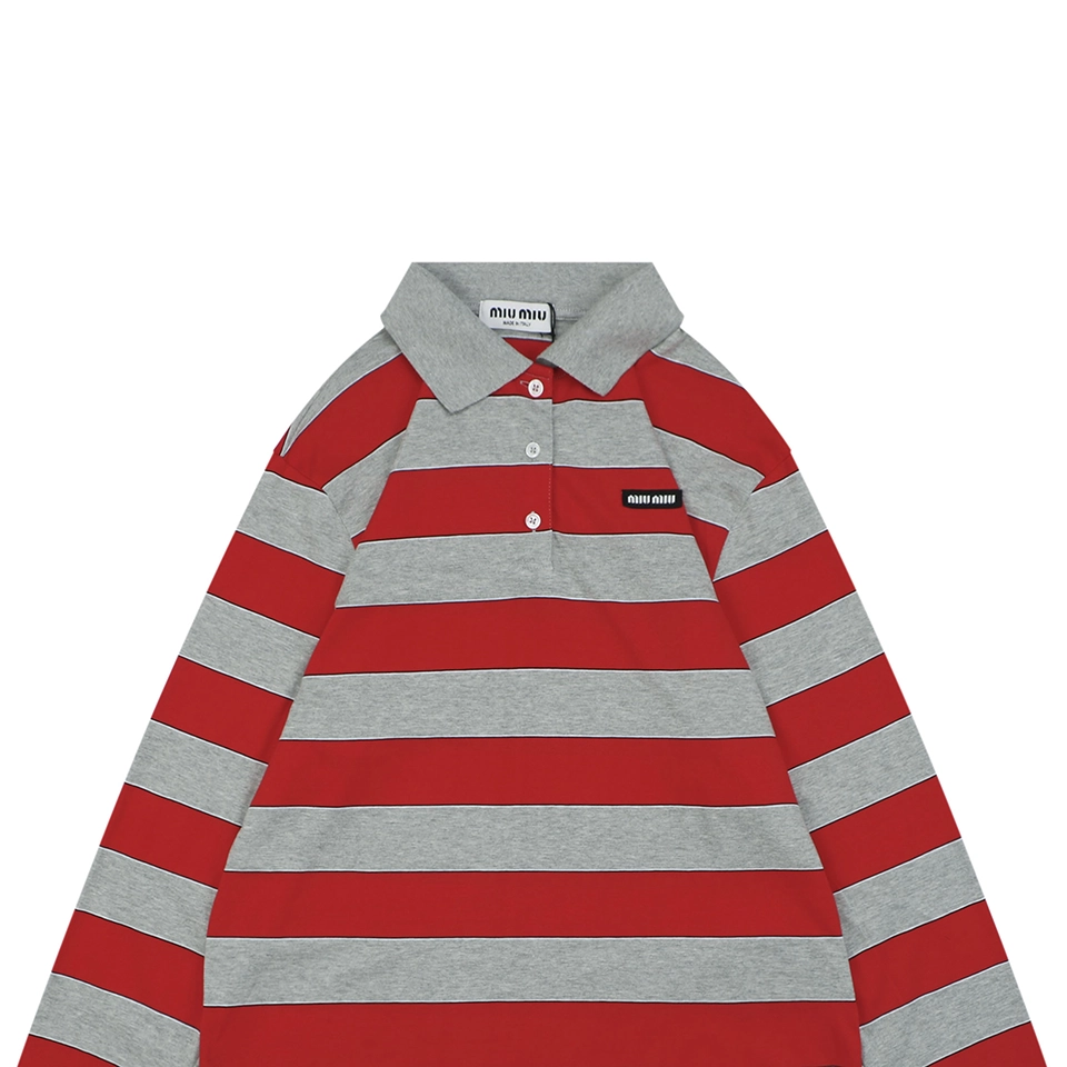 Miu Miu Striped Polo Shirt