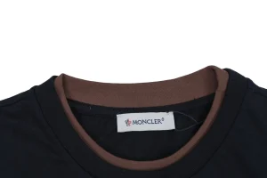 Moncler Archive Double-Layer Collar T-Shirt Navy Collar