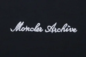 Moncler Archive Double-Layer Collar T-Shirt Navy Brand