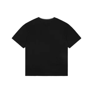 Moncler Archive Double-Layer Collar T-Shirt Black Back view