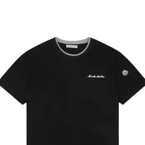 Moncler Archive Double-Layer Collar T-Shirt Black