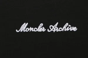Moncler Archive Double-Layer Collar T-Shirt Black Brand