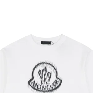 Moncler Distorted Logo Graphic T-Shirt White