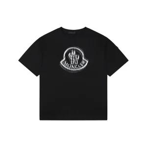 Moncler Distorted Logo Graphic T-Shirt Front view
