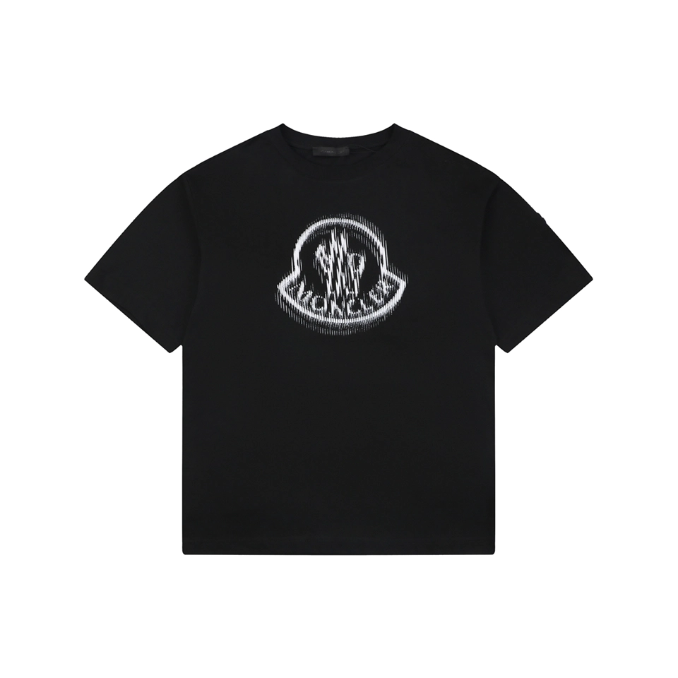 Moncler Distorted Logo Graphic T-Shirt Front view