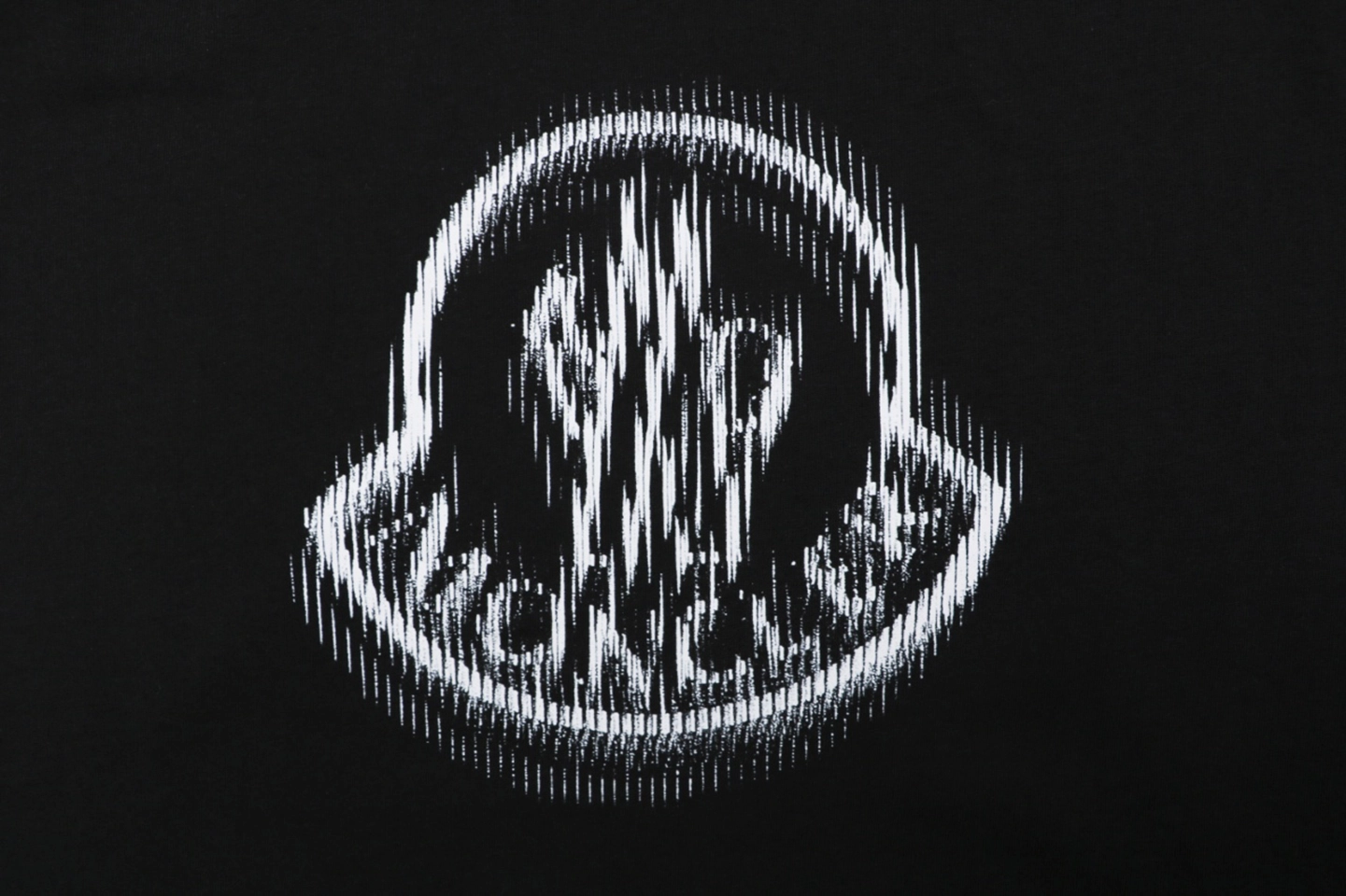 Moncler Distorted Logo Graphic T-Shirt Front Print