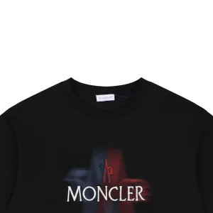 Moncler Gradient Logo Graphic T-Shirt Black