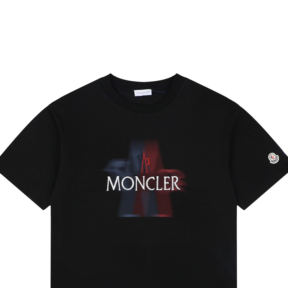Moncler Gradient Logo Graphic T-Shirt Black