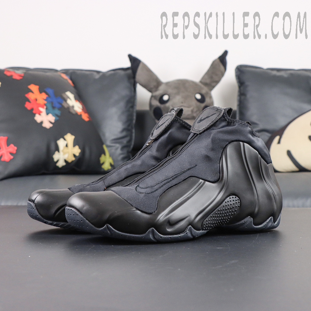 Nike Air Flightposite medial side profile with futuristic molded midsole