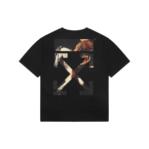 Off-White “Equestrian Arrow” Graphic T-Shirt Black back view
